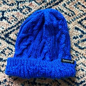 Spacecraft Blue Knit Beanie